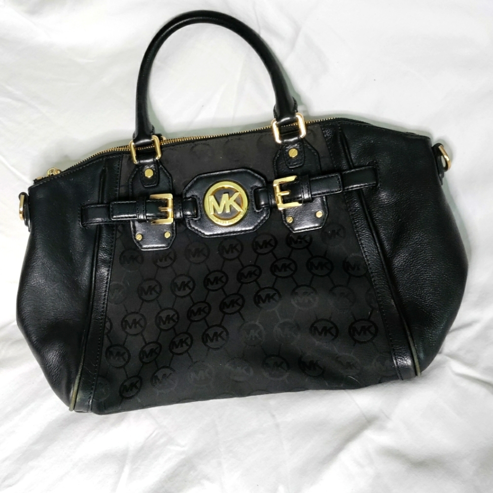 Michael Kors black canvas bag